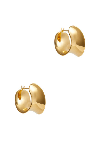  Agmes Laila Mini Gold Vermeil Hoop Earrings - One Size 