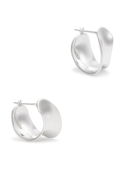  Agmes Laila Mini Sterling Silver Hoop Earrings - One Size 