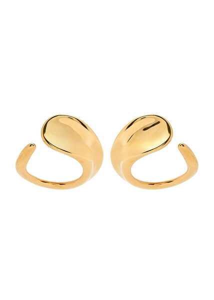  Agmes Marta Sculpted Hoop Earrings - Gold - One Size 