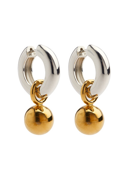  Agmes Sonia Two-tone Hoop Earrings - Gold - One Size 