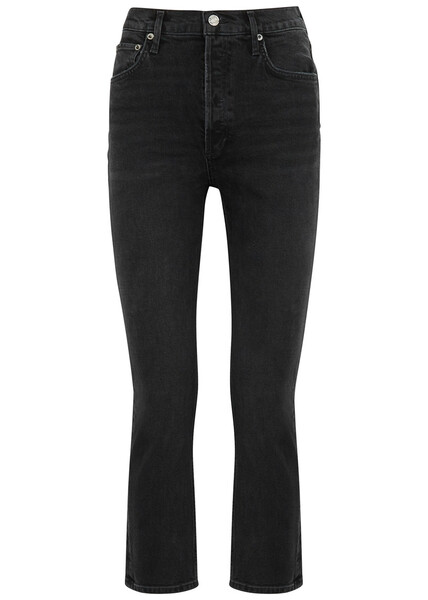  Agolde Riley Black Slim-leg Jeans - W24 