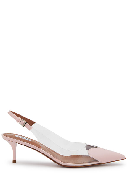  Alaïa Coeur 55 Patent Leather Slingback Pumps - Rose 