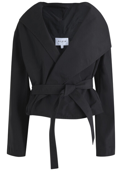  Alaïa Hooded Shell Jacket - Black - 36 (uk8 / S) 