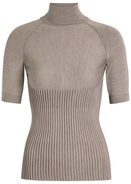  Alaïa Ribbed Wool-blend Top - Grey - 38 (uk10 / S) 