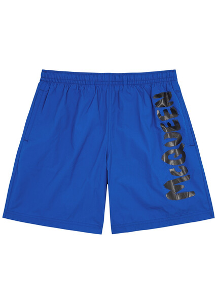  Alexander Mcqueen Blue Logo Shell Swim Shorts - Xl 