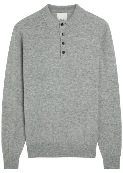  Allude Cashmere Polo Shirt - Grey - L 