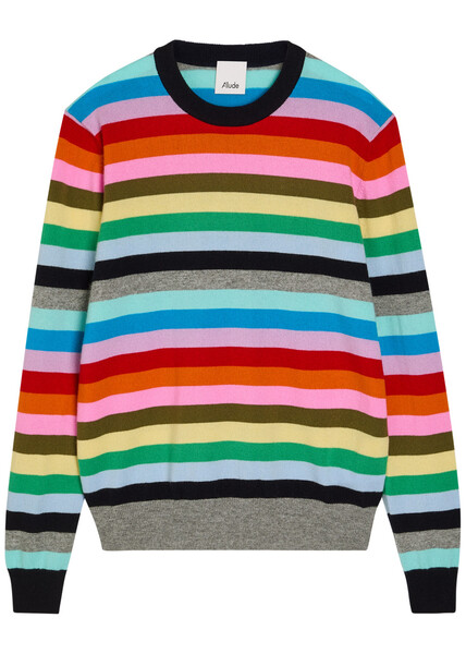  Allude Striped Cashmere Jumper - Multicoloured 1 - S 
