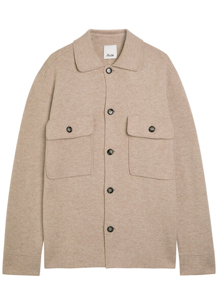  Allude Wool And Cashmere-blend Overshirt - Beige - M 