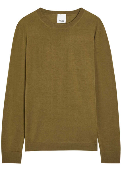  Allude Wool Jumper - Green - Xxl 