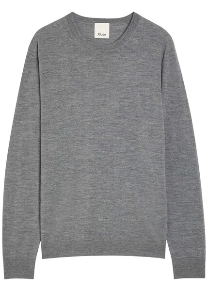  Allude Wool Jumper - Grey - Xxl 