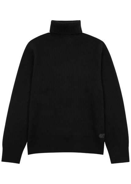 Alpha Tauri Fenda Ribbed Wool Jumper - Black - S 