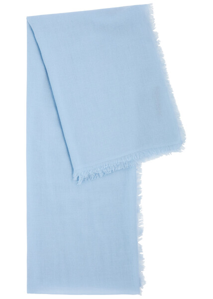  Ama Pure Cashmere Scarf - Blue - One Size 