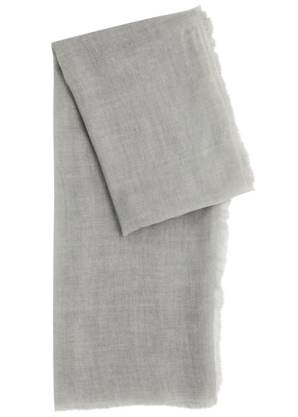  Ama Pure Cashmere Scarf - Grey - One Size 