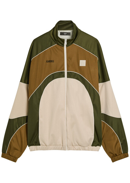 Amiri Panelled Satin-twill Track Jacket - Multicoloured 1 - M 