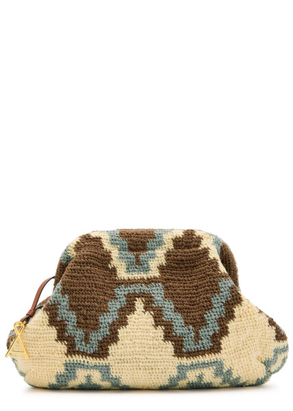  Among Equals Bilum Patterned Wool-blend Clutch - Brown - One Size 