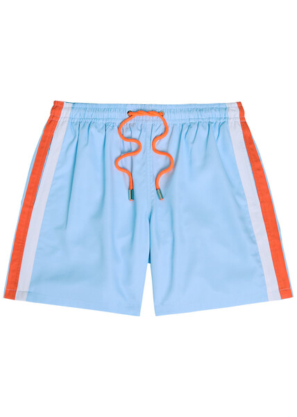  An-y1 Embroidered Shell Swim Shorts - Light Blue - Xl 