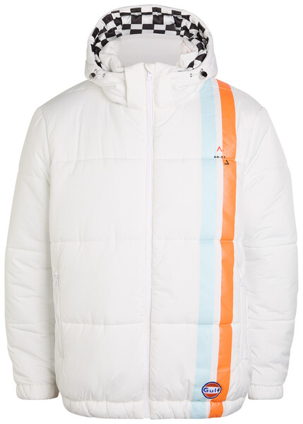  An-y1 Riski Padded Hooded Shell Jacket - White - M 