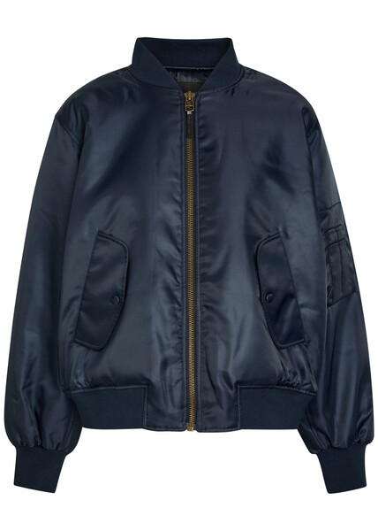  Anine Bing Leon Padded Shell Bomber Jacket - Navy - Xs (uk6 / Xs) 