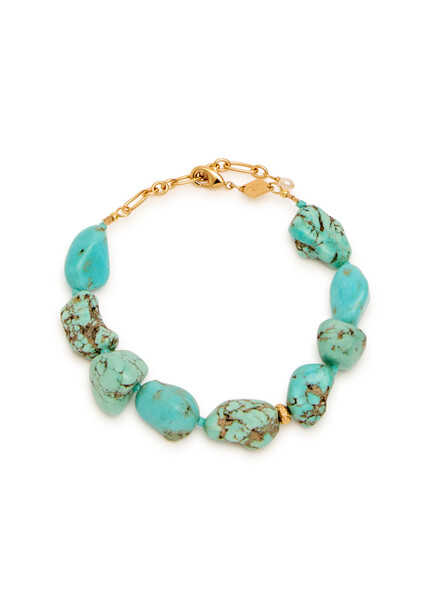  Anni Lu Beach Cocktail Beaded Turquoise Bracelet - One Size 