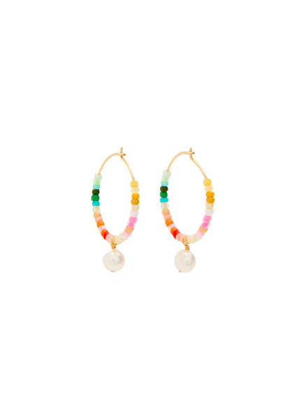  Anni Lu Rainbow Nomad Beaded Hoop Earrings - Multicoloured - One Size 