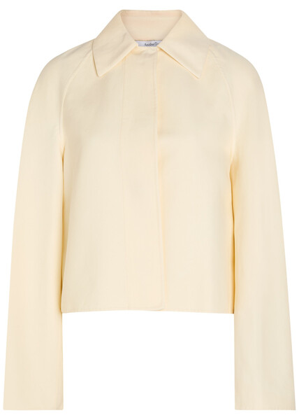  Another Tomorrow Cotton Jacket - Beige - 38 (uk6 / Xs) 