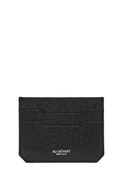  Au Depart Patterned Leather Card Holder - Black - One Size 