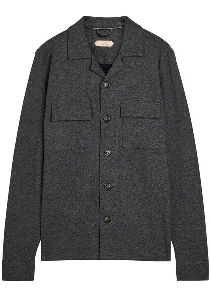  Aurélien Cotton-blend Overshirt - Charcoal - Xl 