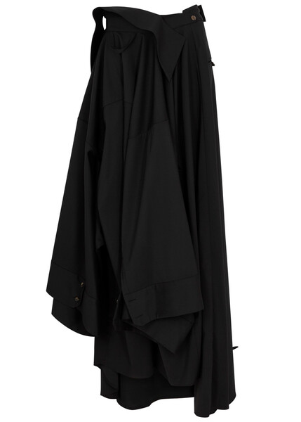  A.w.a.k.e Mode Deconstructed Panelled Stretch-wool Trousers - Black - 16 