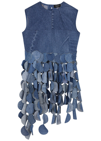  A.w.a.k.e Mode Laser-cut Denim Top - Blue - 40 (uk12 / M) 