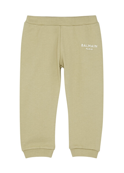  Balmain Kids Logo-embroidered Cotton Sweatpants - Green 