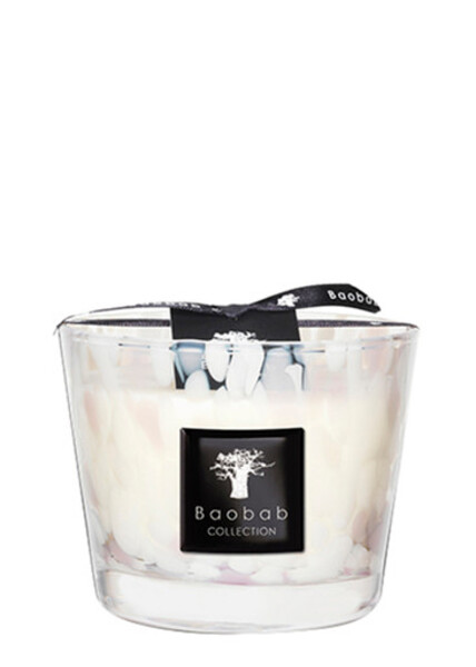  Baobab Collection Max 10 Pearls White Candle 