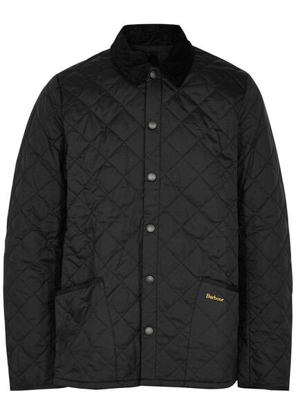  Barbour Liddesdale Black Quilted Shell Jacket - Xl 