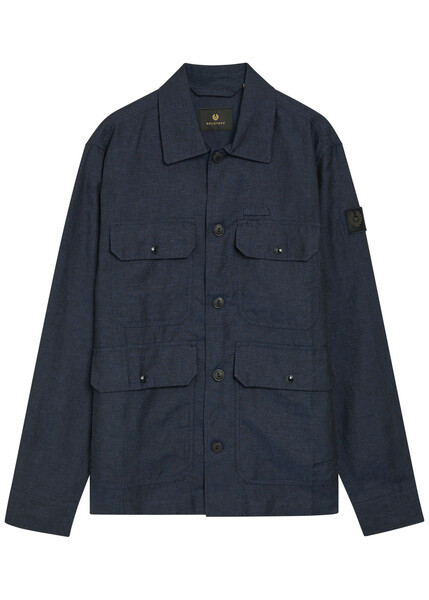  Belstaff Forge Linen Jacket - Navy - S 