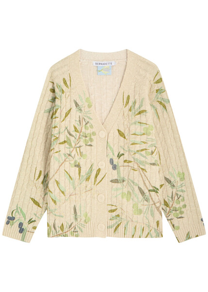  Bernadette Zuri Printed Knitted Cardigan - Multi Print - M (uk12 / M) 