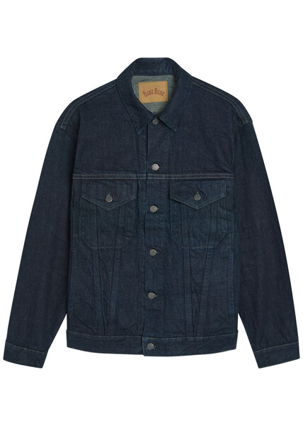  Blue Blue Panelled Denim Jacket - Indigo - S 