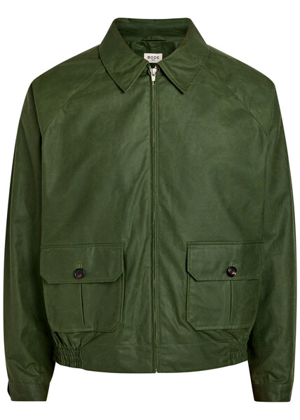  Bode Waxed Cotton Jacket - Green - L 