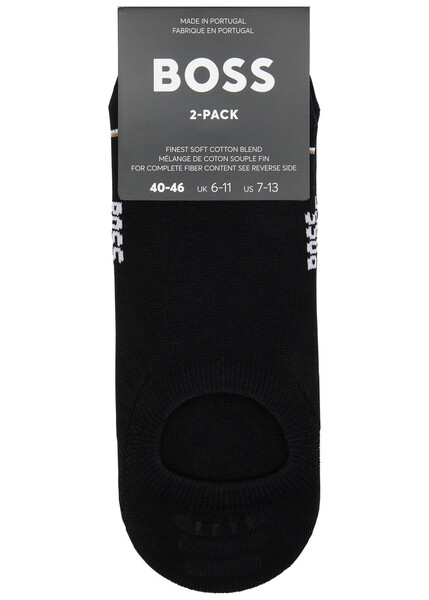  Boss Logo Cotton-blend Trainer Socks - Black - One Size 