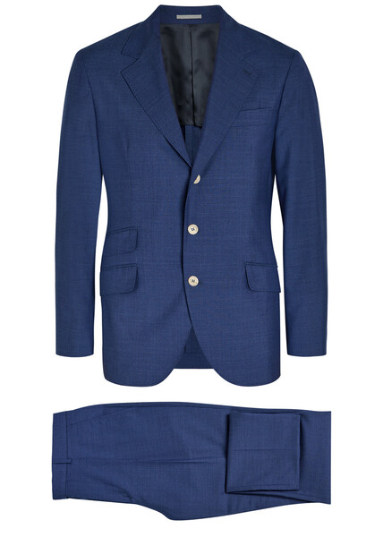  Brunello Cucinelli Wool Suit - Blue - 48 (it48 / M) 