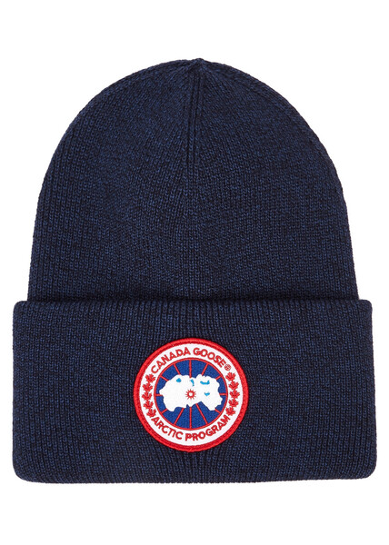  Canada Goose Arctic Disc Toque Wool Beanie - Navy 