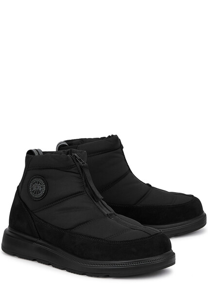  Canada Goose Crofton Puffer Nylon Ankle Boots - Black - 8 
