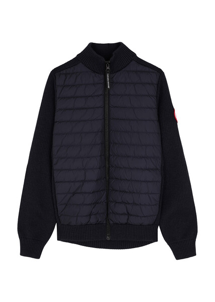  Canada Goose Kids Hybridge Wool And Shell Jacket - Navy 