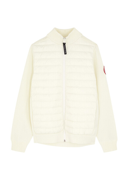  Canada Goose Kids Hybridge Wool And Shell Jacket - White 