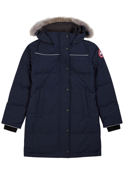  Canada Goose Kids Juniper Fur-trimmed Quilted Arctic-tech Parka - Navy 