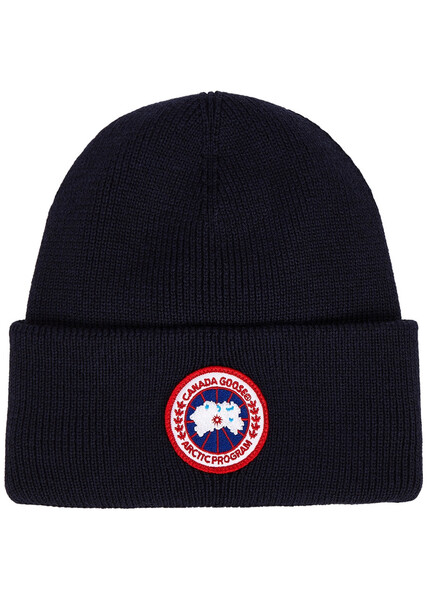  Canada Goose Logo Wool Beanie - Blue 