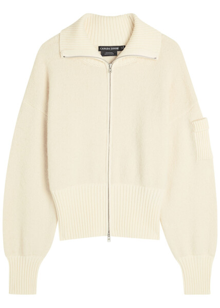  Canada Goose Sauble Alpaca-blend Cardigan - Cream - M (uk12 / M) 