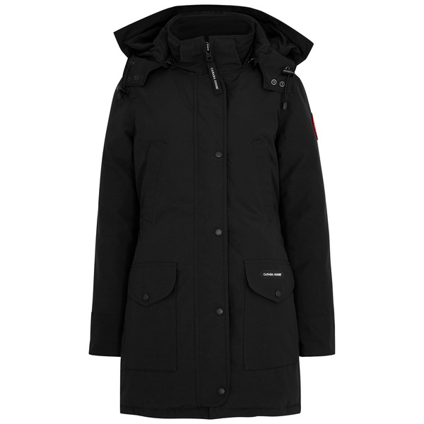  Canada Goose Women's Extra Small Black Trillium Hooded Arctic-tech Parka Coat - Water-resistant - Xs 