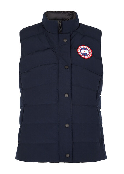  Canada Goose Women's Extra Small Navy Freestyle Quilted Arctic-tech Shell Gilet - Water-resistant - Xs 