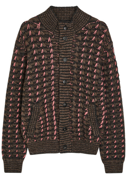  Canali Embroidered Wool-blend Cardigan - Grey - 46 (uk36 / S) 