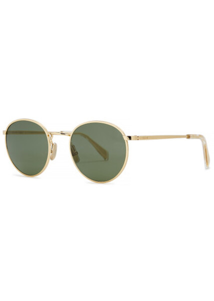  Celine Gold-tone Round-frame Sunglasses 