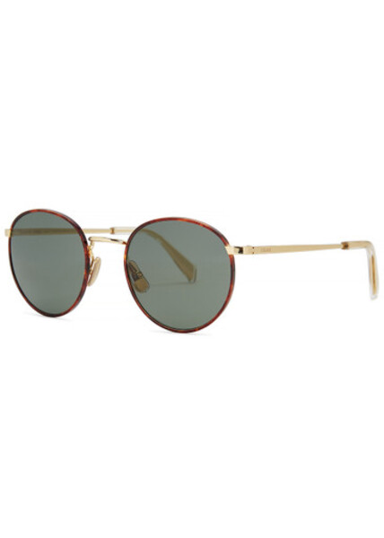  Celine Gold-tone Round-frame Sunglasses 